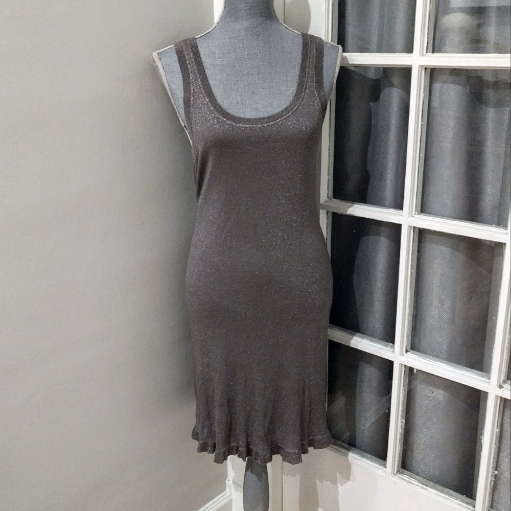 Iisli metallic dress - silver slip dress